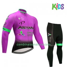 Combinaison Cycliste M/L + Collant sans Bretelles 2017 Astana Pro Team Enfant N003